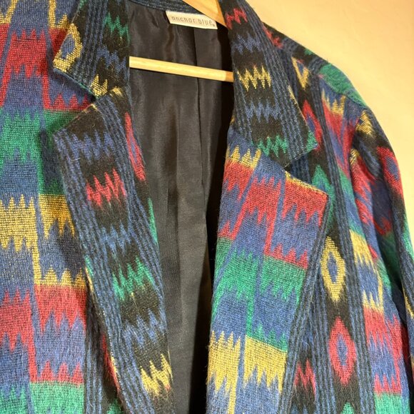 Anchor Blue Vintage Southwestern Womens Blazer with Single Button Closure - Picture 5 of 8